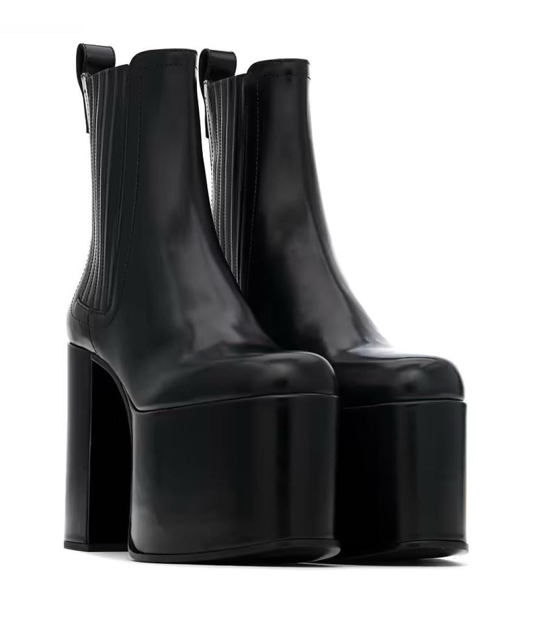 VALENTINO Черные кожаные ботильоны, фото 2