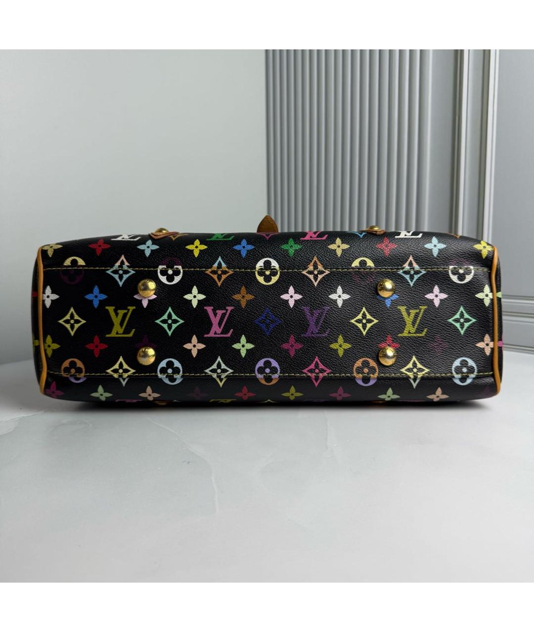 LOUIS VUITTON Черная кожаная сумка тоут, фото 3