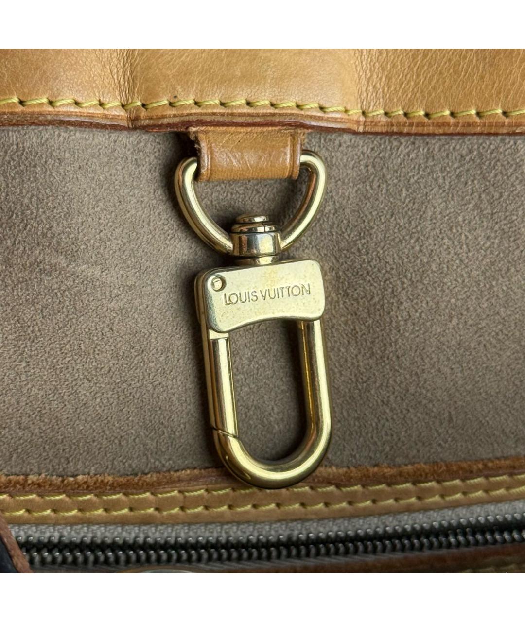 LOUIS VUITTON Черная кожаная сумка тоут, фото 6