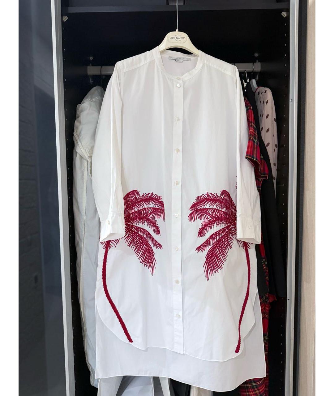 STELLA MCCARTNEY Белое хлопковое повседневное платье, фото 3