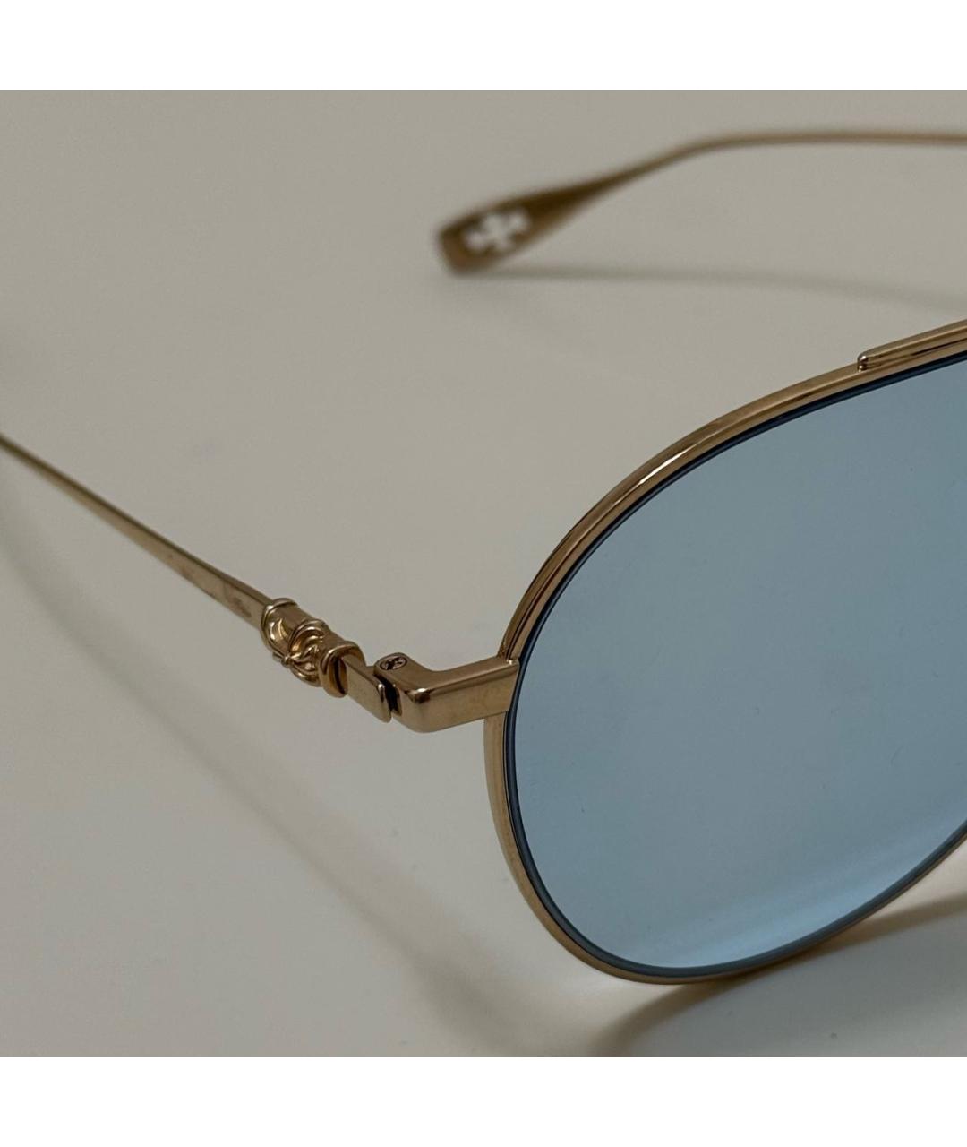 CHROME HEARTS Голубые металлические солнцезащитные очки, фото 3