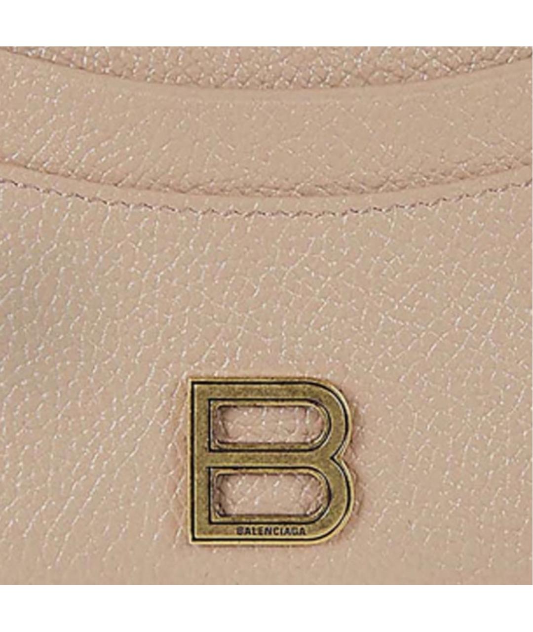 BALENCIAGA Бежевый кожаный кардхолдер, фото 5