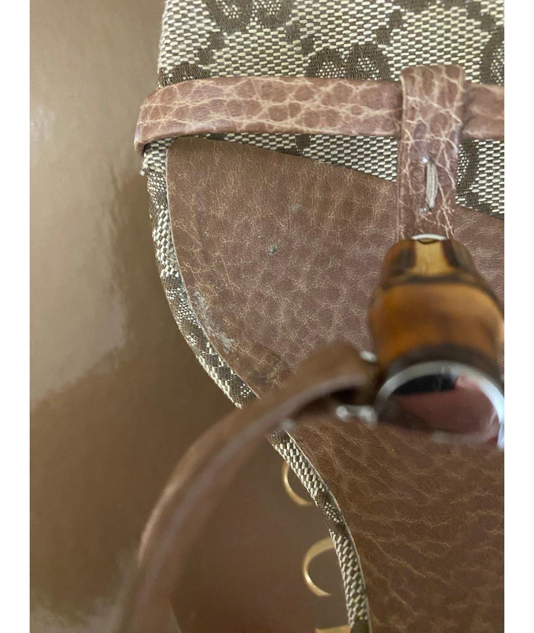 GUCCI Коричневые кожаные босоножки, фото 6