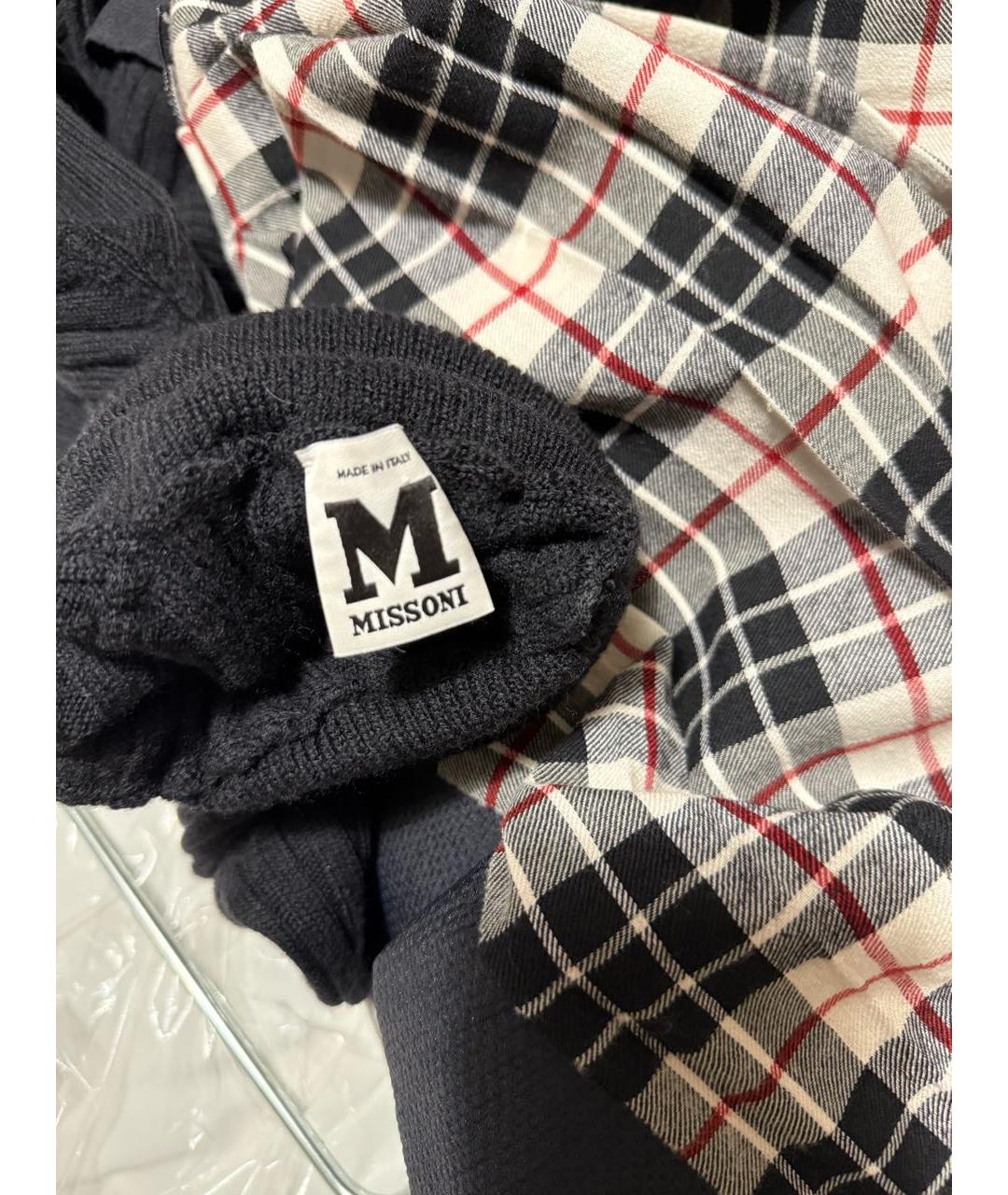 M MISSONI Темно-синее шерстяное повседневное платье, фото 4