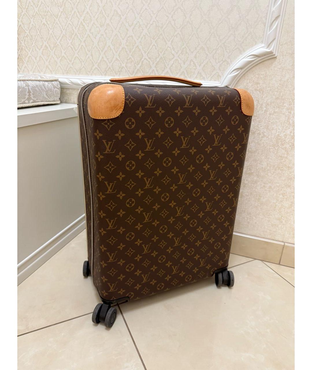 LOUIS VUITTON Коричневый чемодан, фото 5