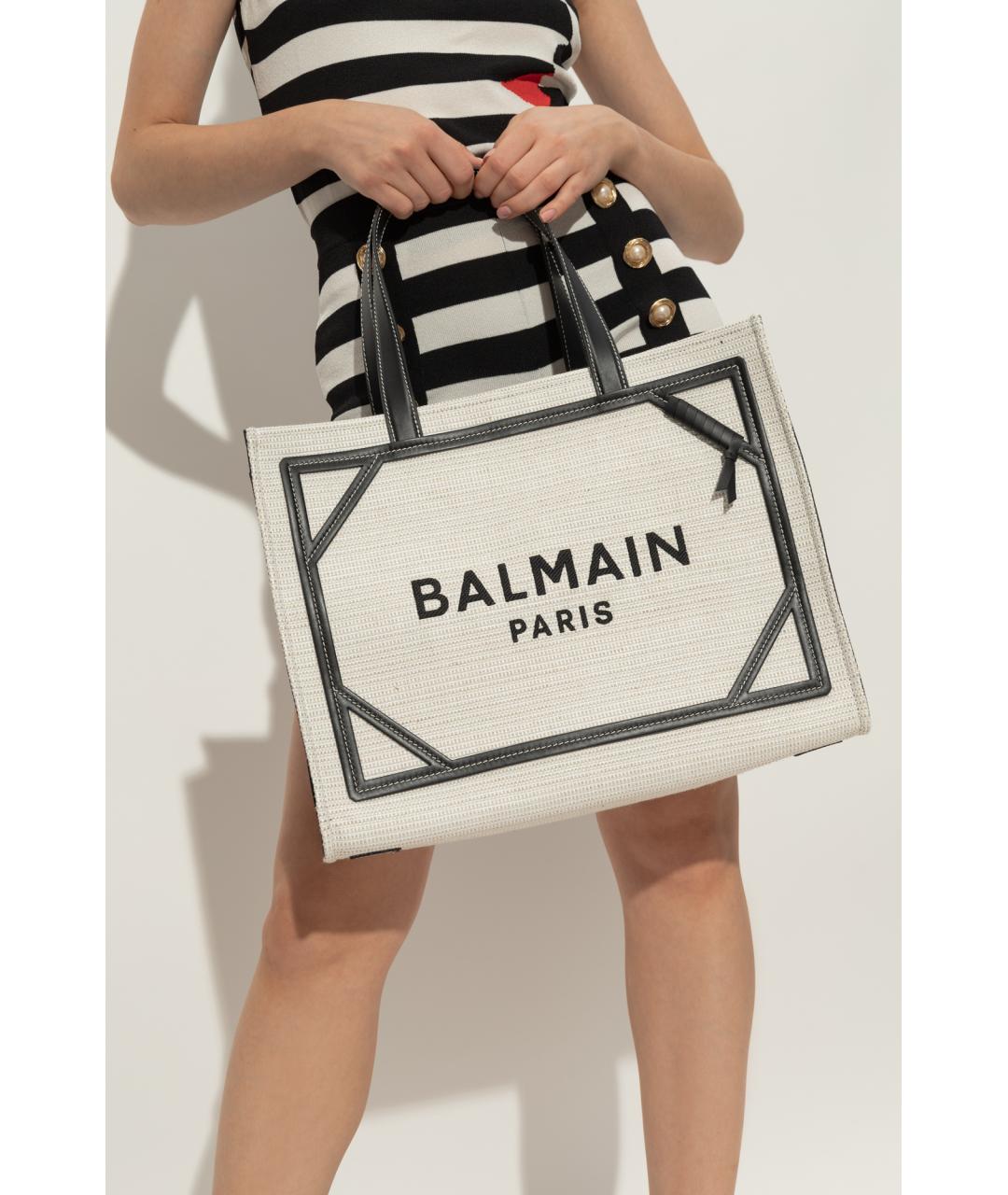BALMAIN Белая сумка тоут, фото 2