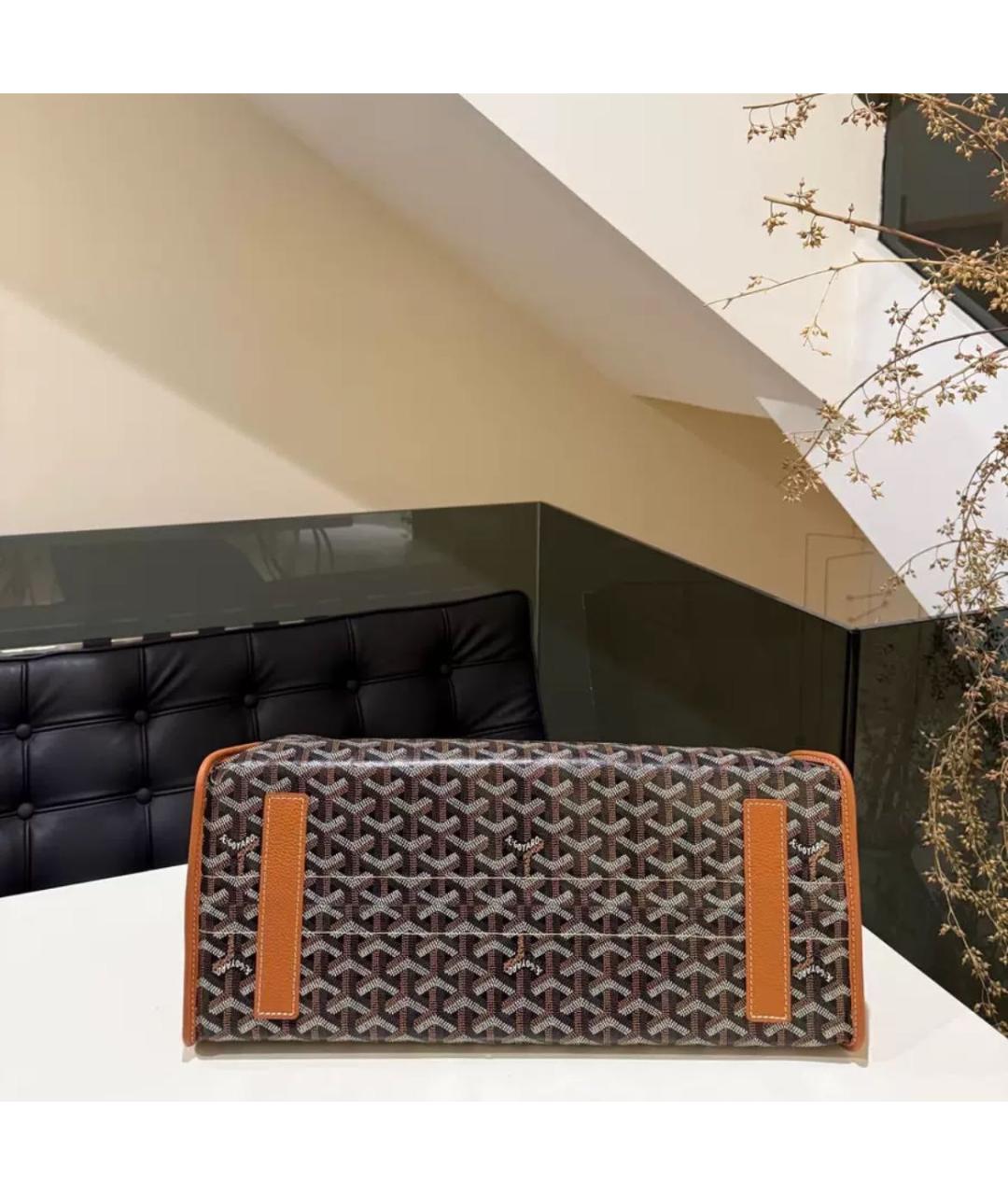 GOYARD Коричневая кожаная сумка тоут, фото 5