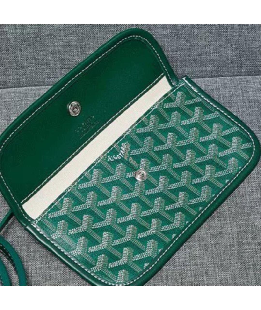 GOYARD Зеленая кожаная сумка тоут, фото 4