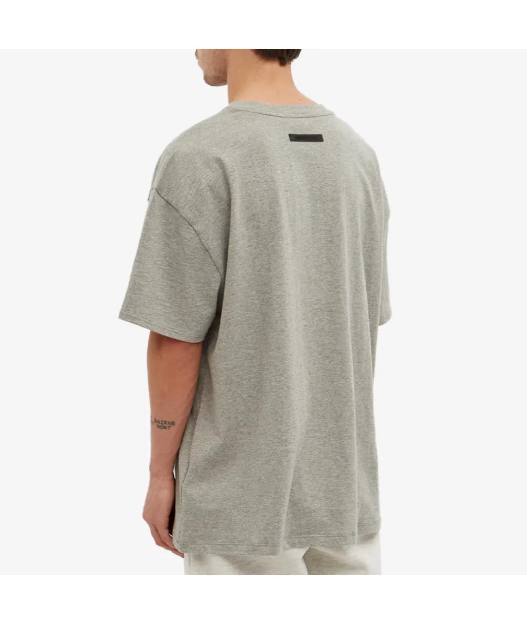 FEAR OF GOD ESSENTIALS Серая хлопковая футболка, фото 4