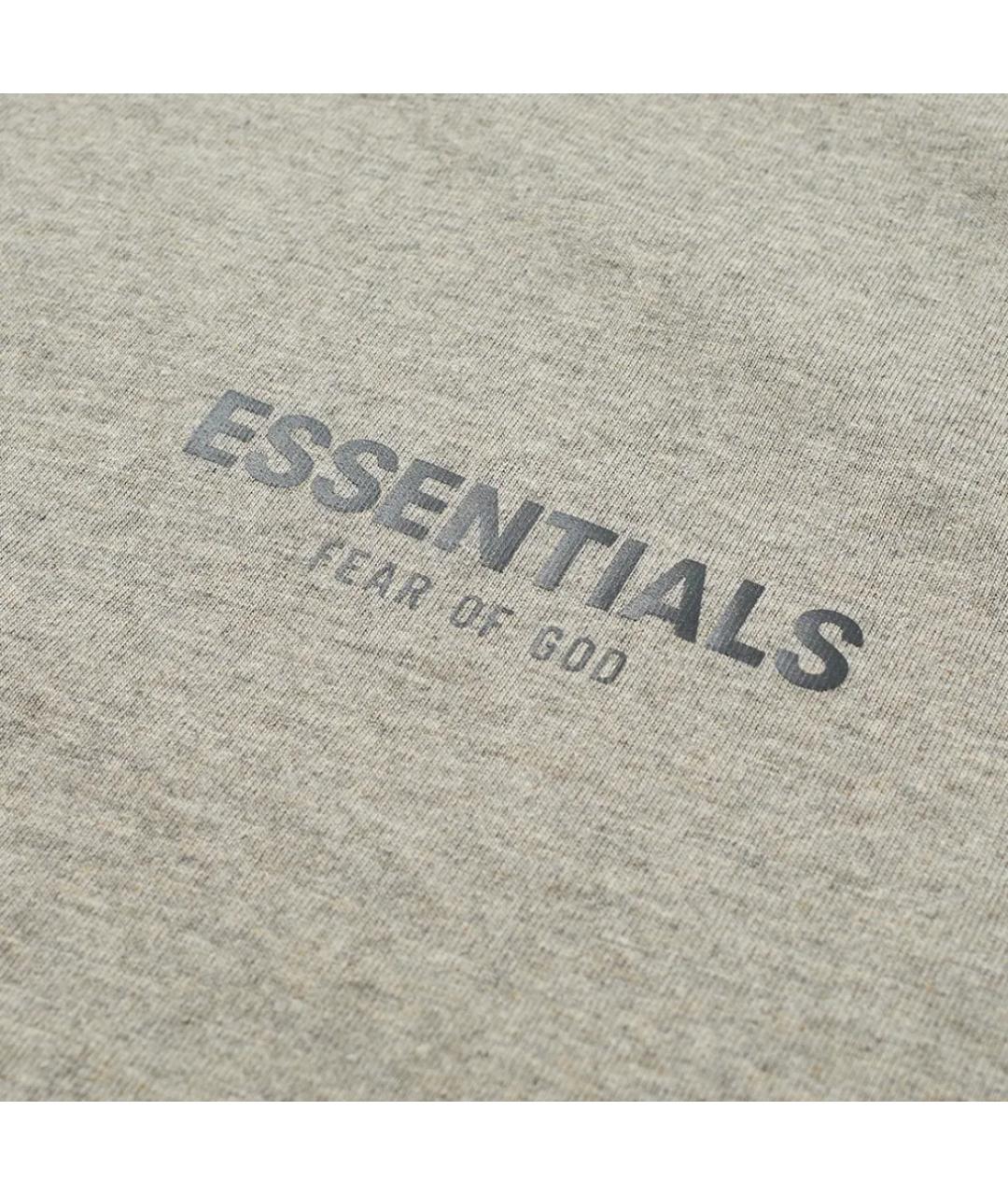 FEAR OF GOD ESSENTIALS Серая хлопковая футболка, фото 2