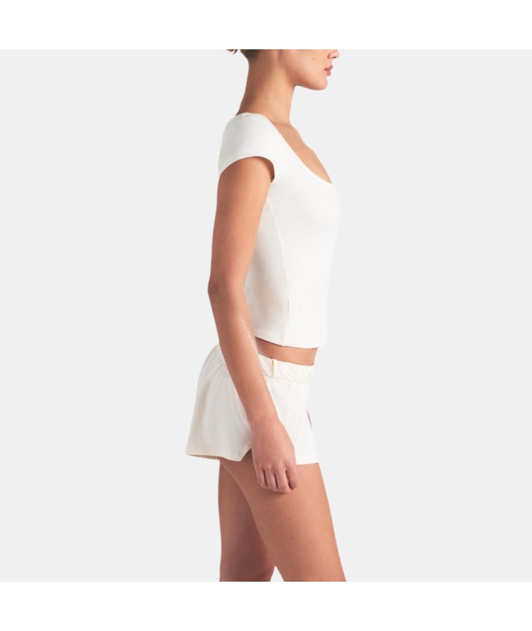 SKIMS Бежевая футболка, фото 3