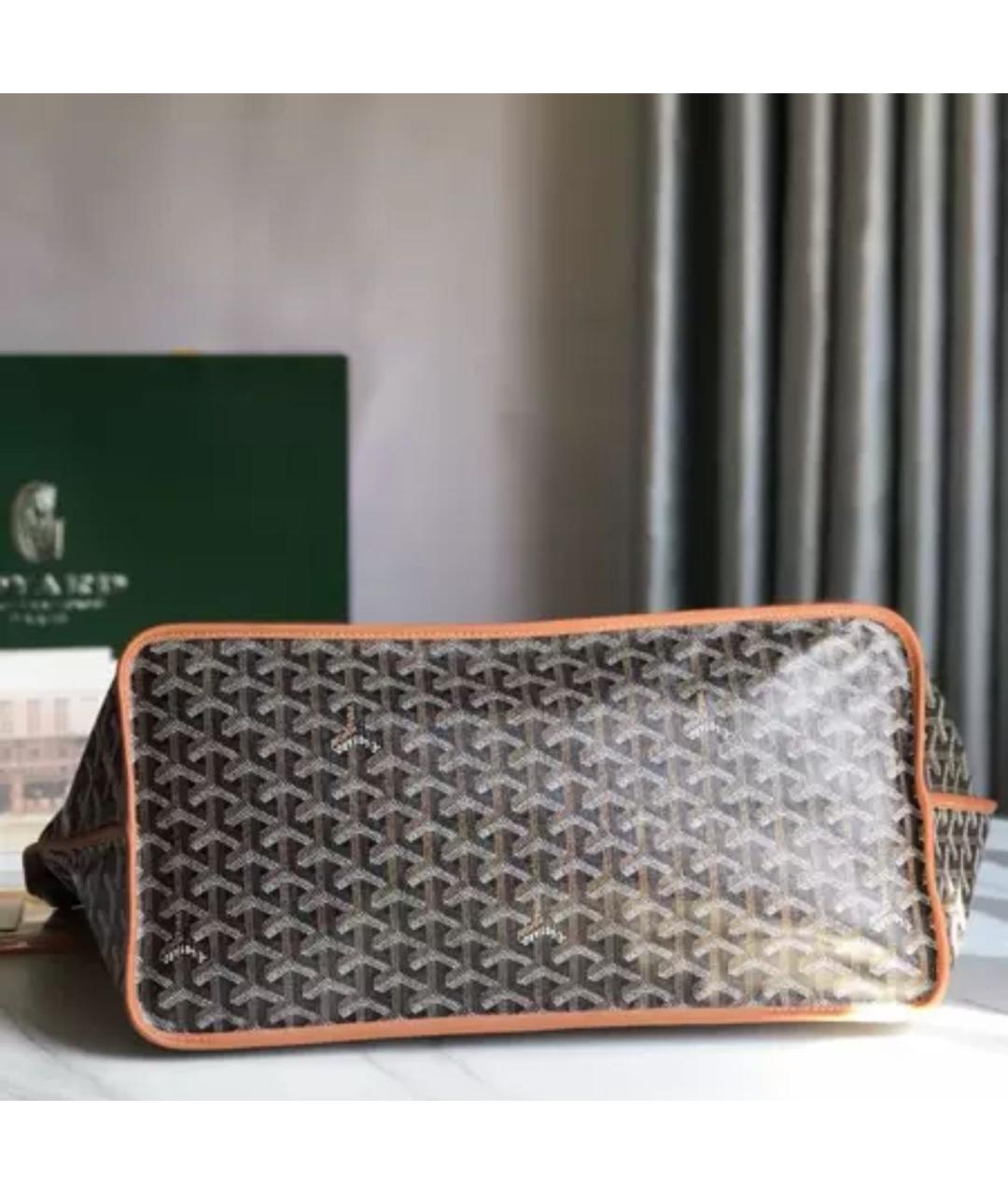 GOYARD Коричневая кожаная сумка тоут, фото 4