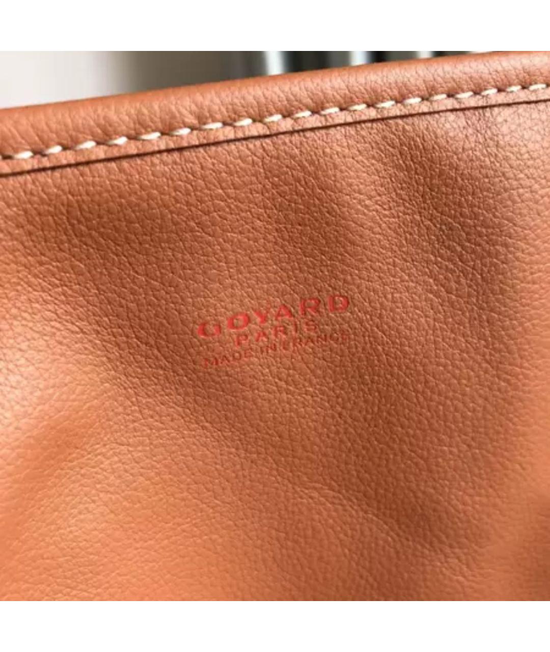 GOYARD Коричневая кожаная сумка тоут, фото 5