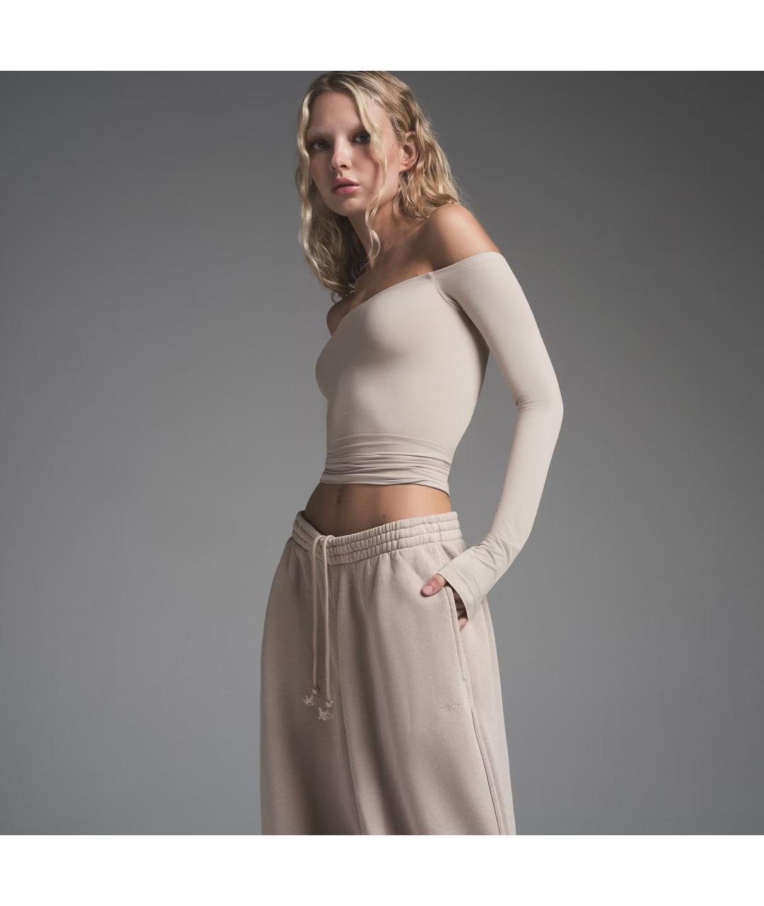 SKIMS Бежевые прямые брюки, фото 3