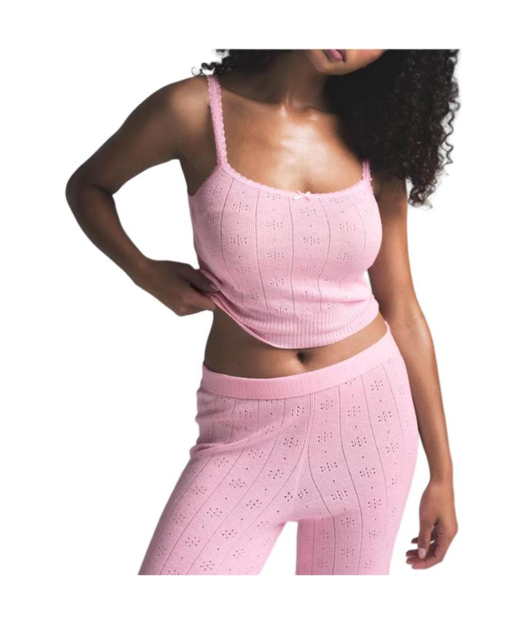 SKIMS Розовая майка, фото 3