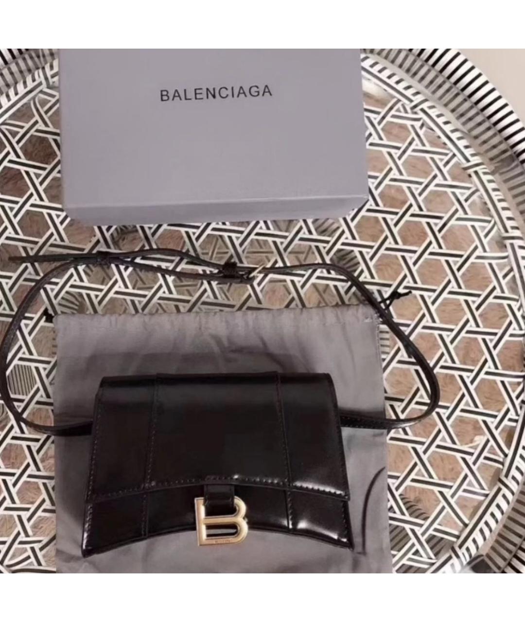 BALENCIAGA Черная кожаная сумка с короткими ручками, фото 3