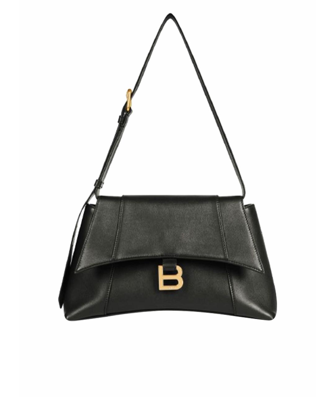 BALENCIAGA Черная кожаная сумка с короткими ручками, фото 1