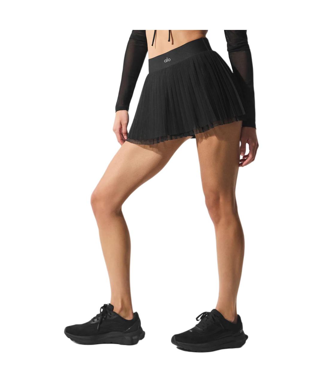 ALO YOGA Черная юбка-шорты, фото 3
