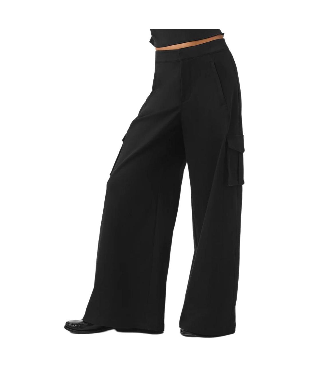 ALO YOGA Черные прямые брюки, фото 3