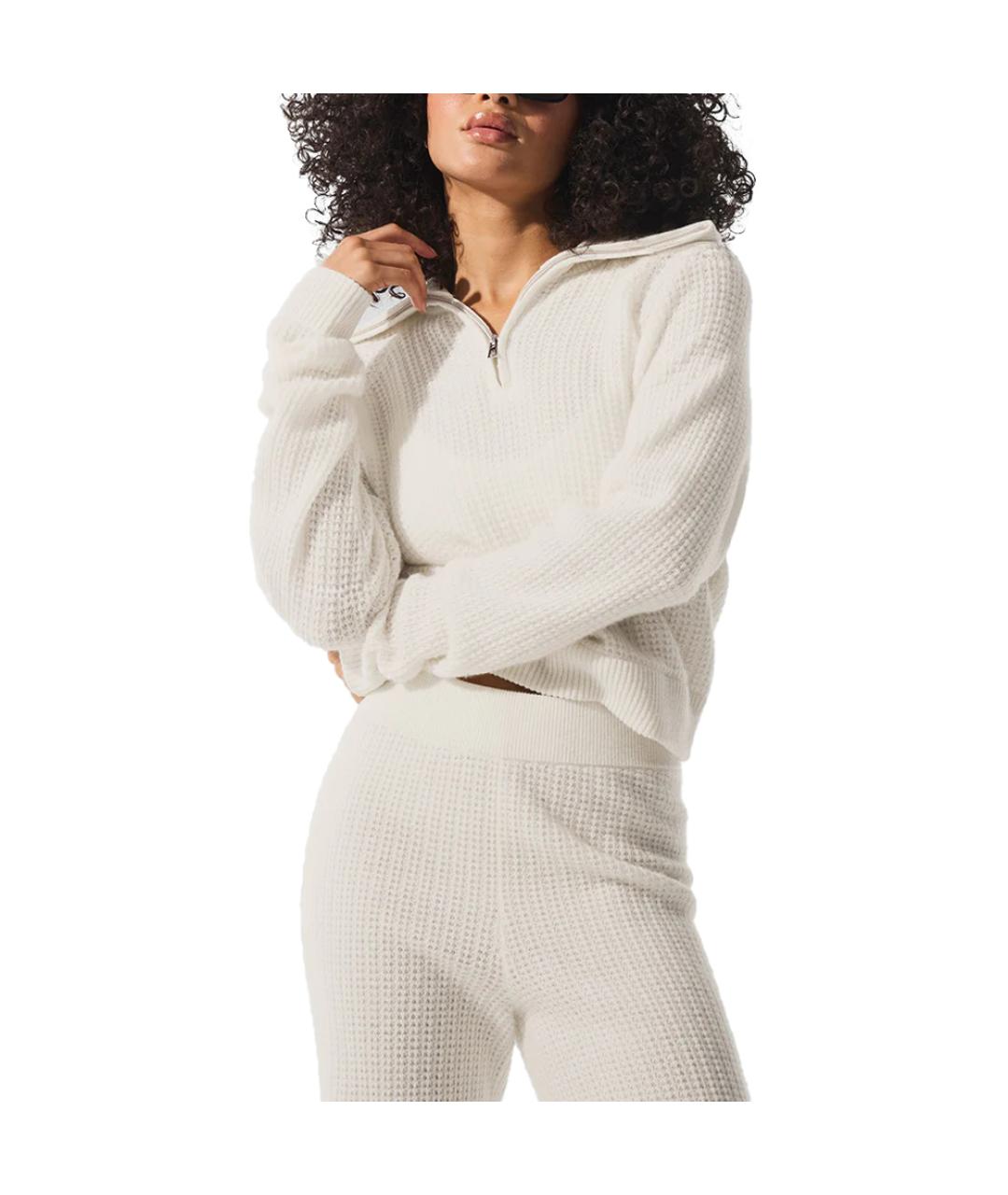 ALO YOGA Белый кашемировый джемпер / свитер, фото 4