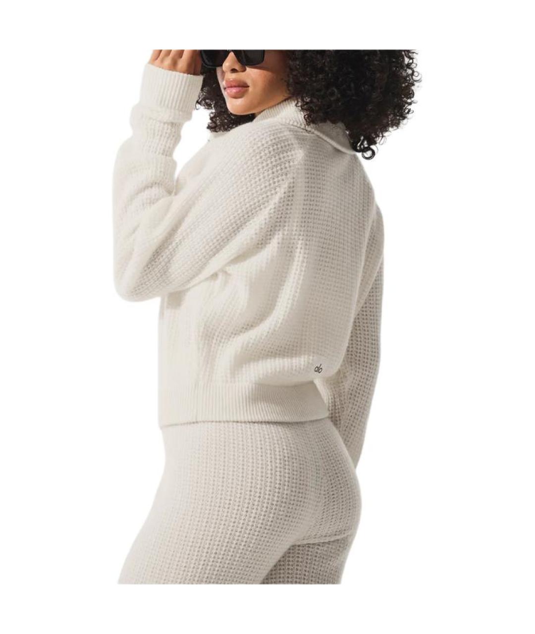 ALO YOGA Белый кашемировый джемпер / свитер, фото 2