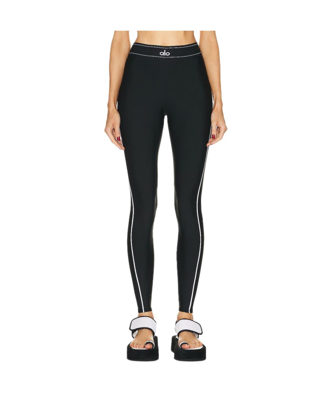 ALO YOGA Черные леггинсы и велосипедки, фото 2