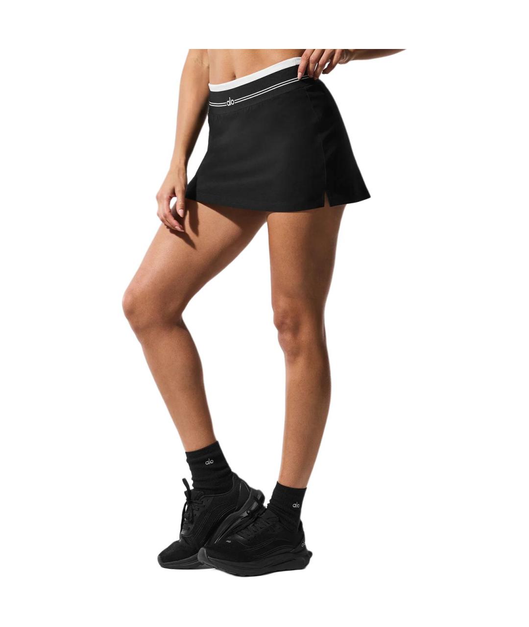 ALO YOGA Черная юбка-шорты, фото 3