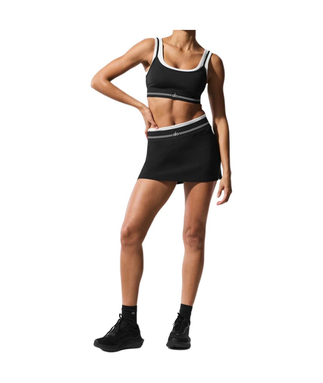 ALO YOGA Черная юбка-шорты, фото 5