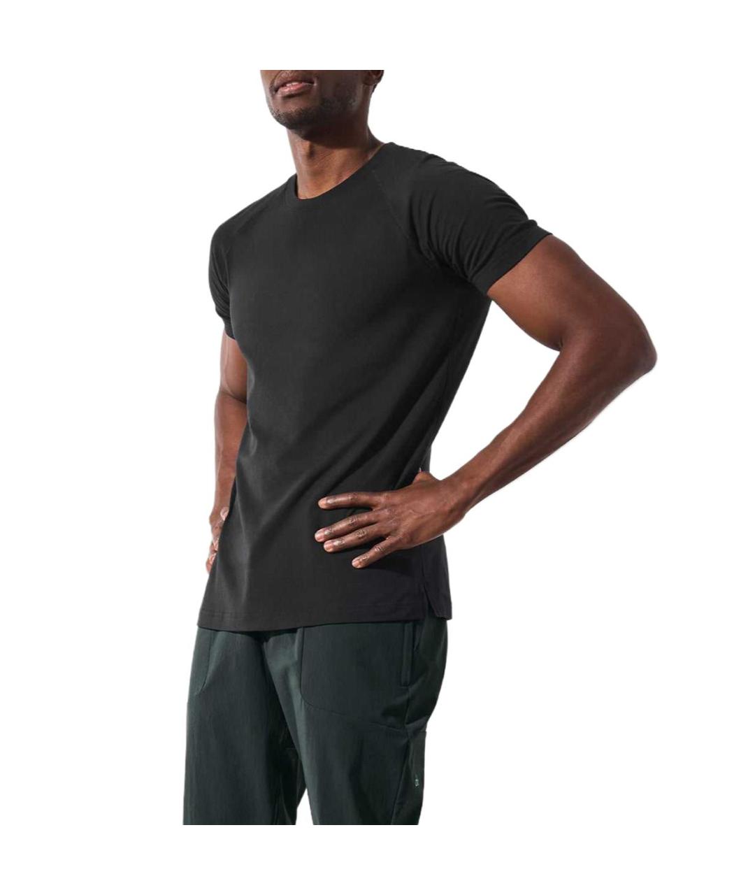 ALO YOGA Черная футболка, фото 5