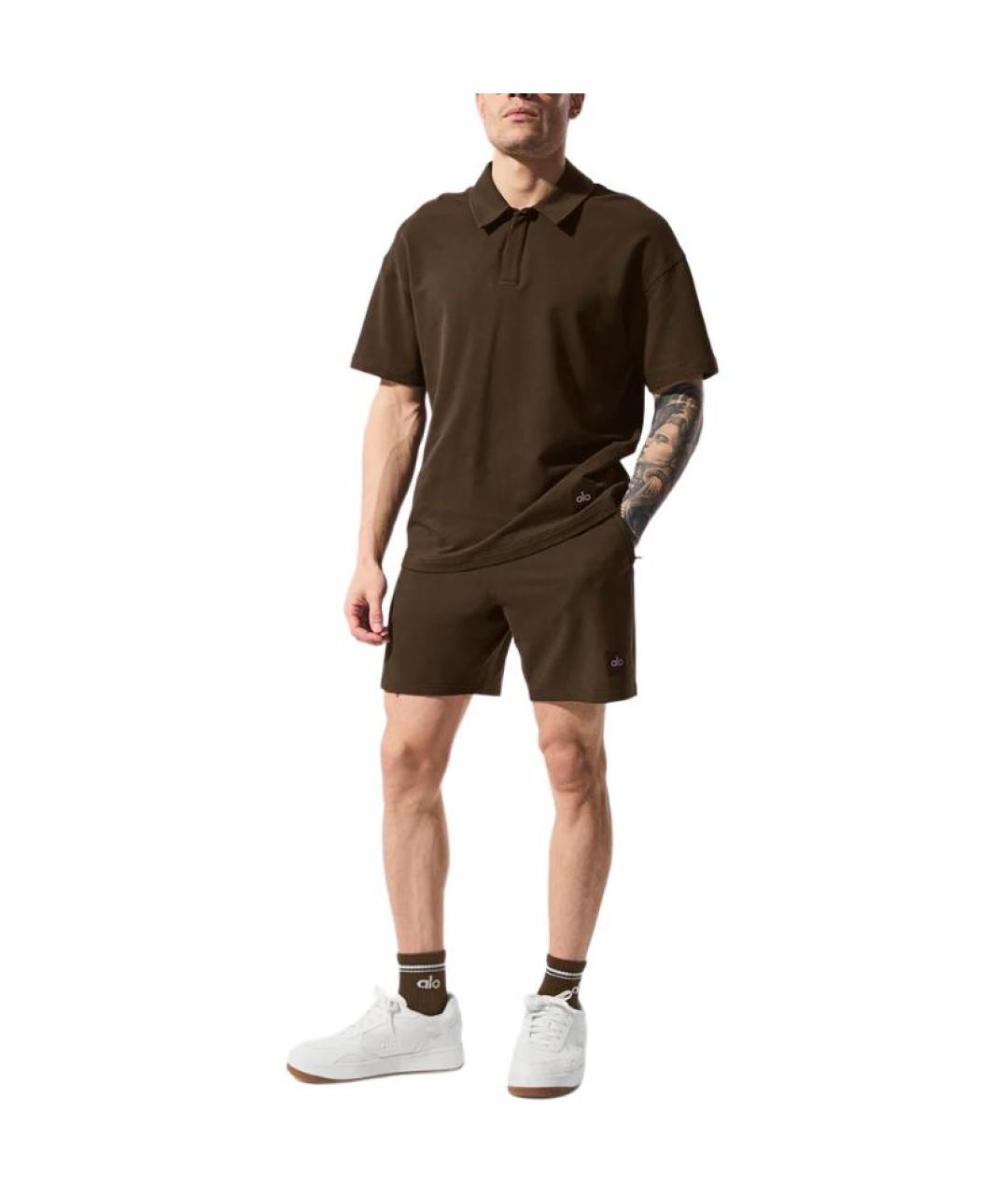 ALO YOGA Коричневые шорты, фото 3