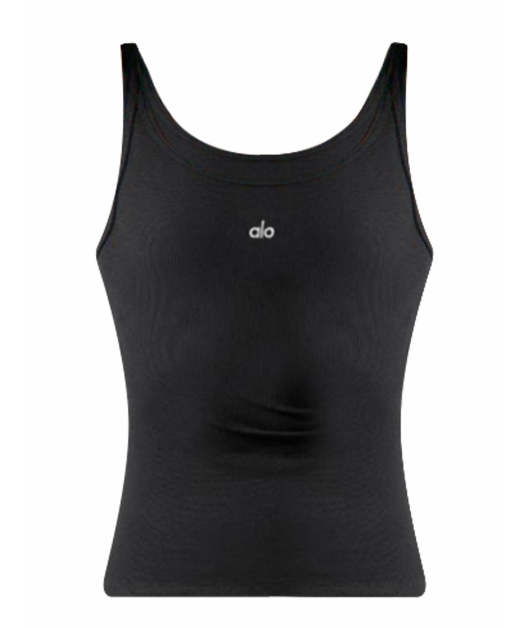 ALO YOGA Черная майка, фото 1