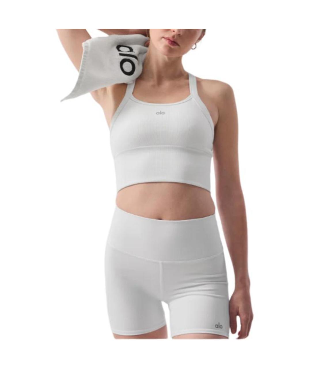 ALO YOGA Белая майка, фото 3