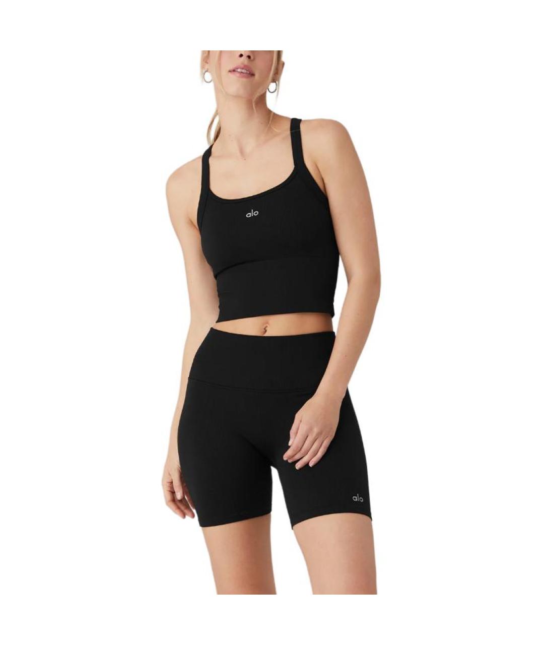 ALO YOGA Черная майка, фото 2