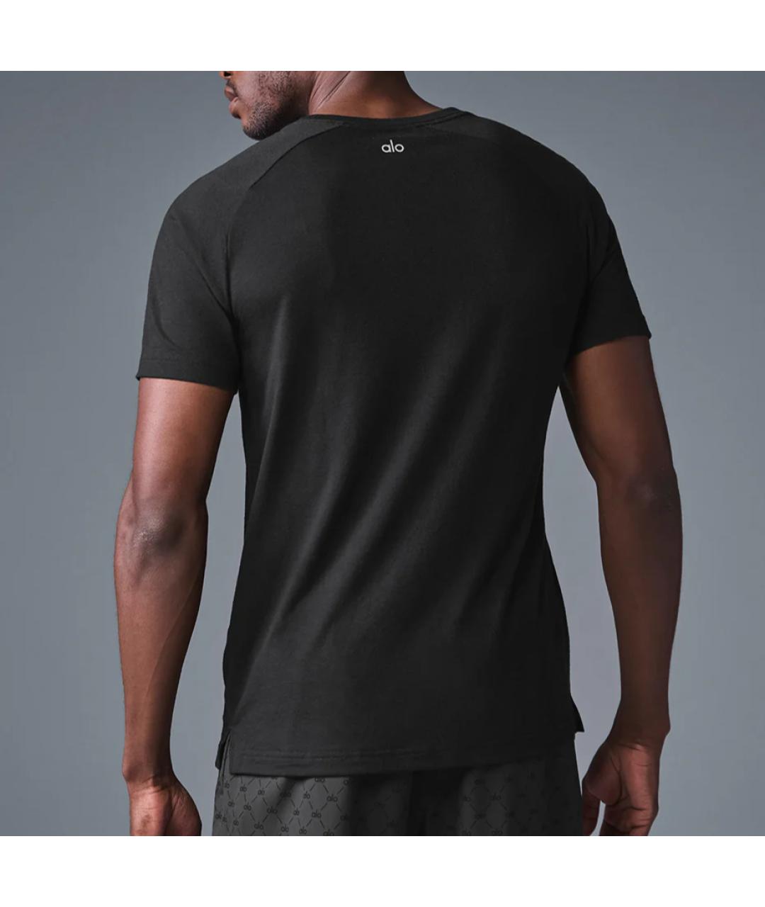 ALO YOGA Черная футболка, фото 3