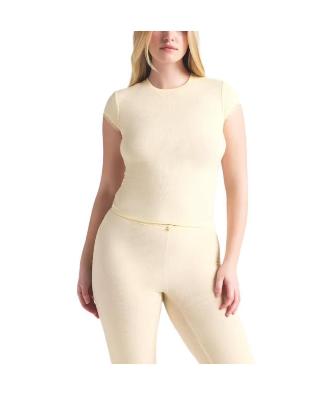 SKIMS Бежевая футболка, фото 3