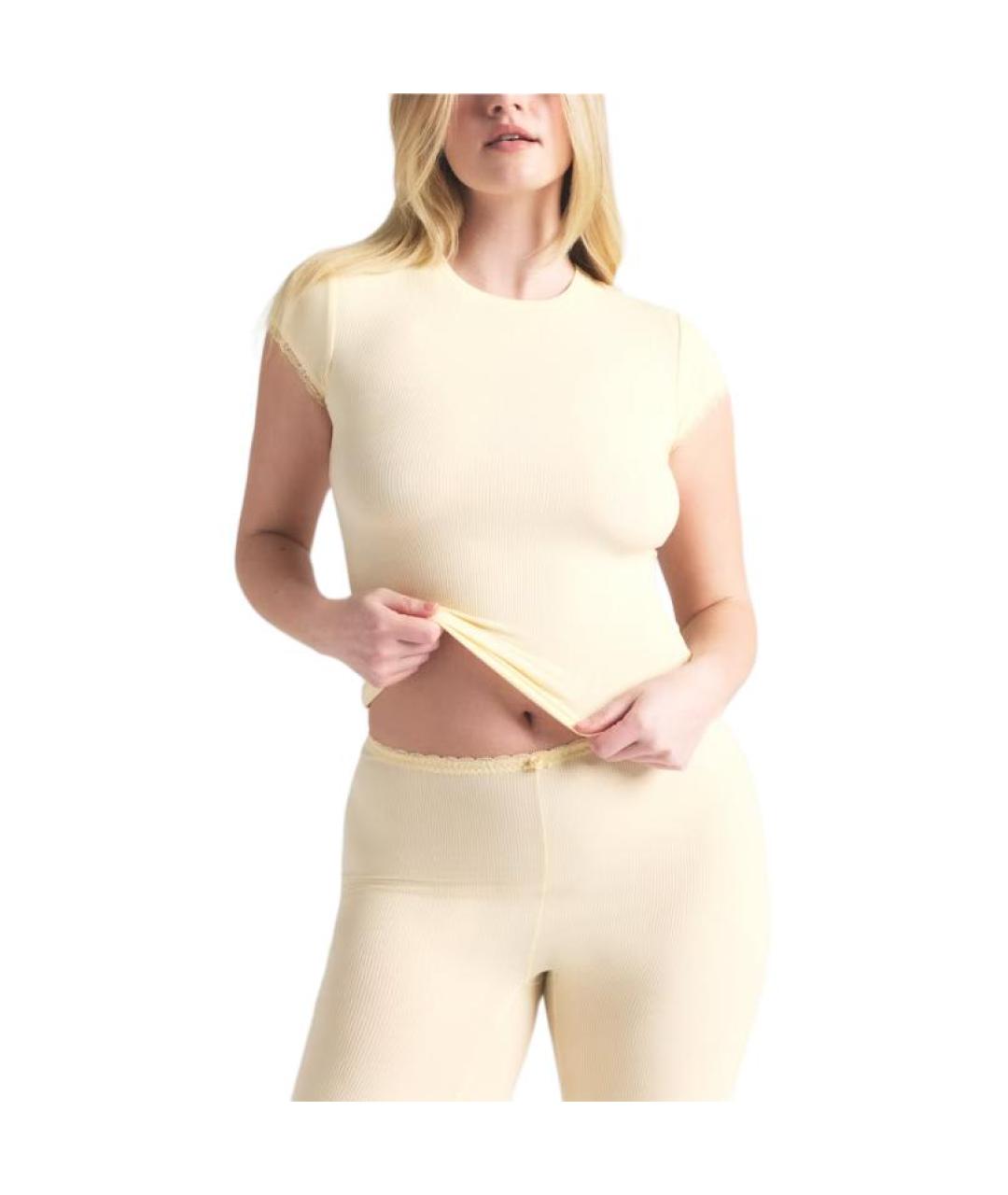 SKIMS Бежевая футболка, фото 2