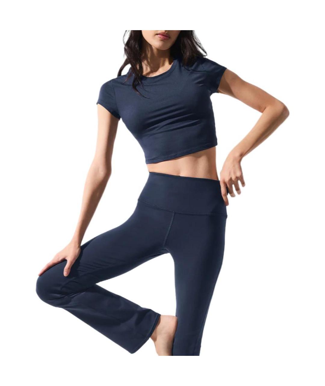 ALO YOGA Темно-синяя футболка, фото 3
