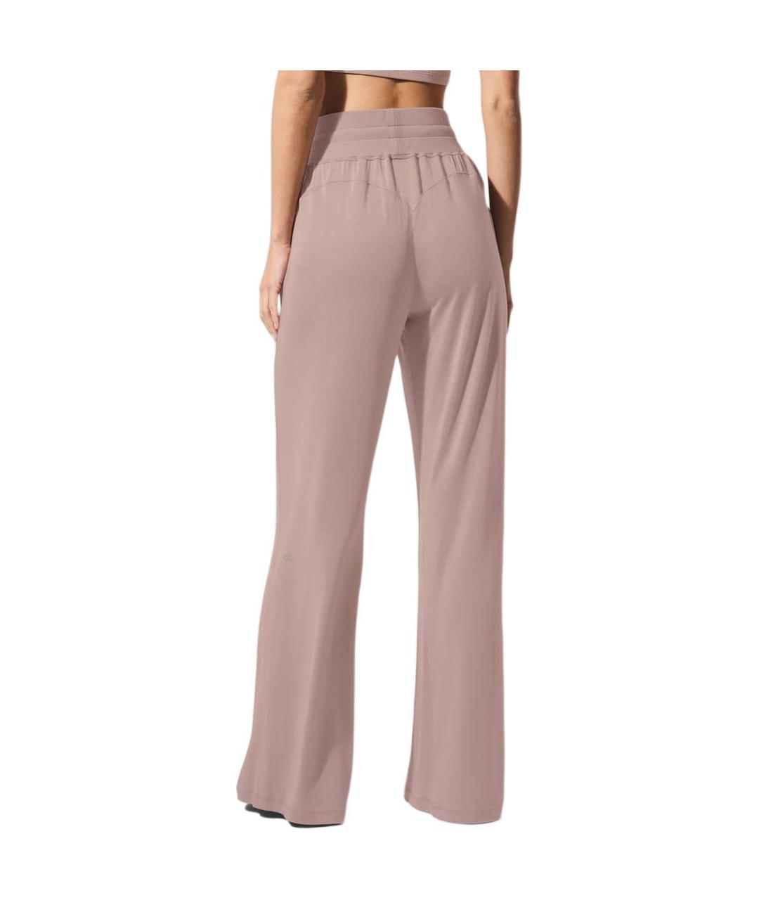 ALO YOGA Розовые прямые брюки, фото 2