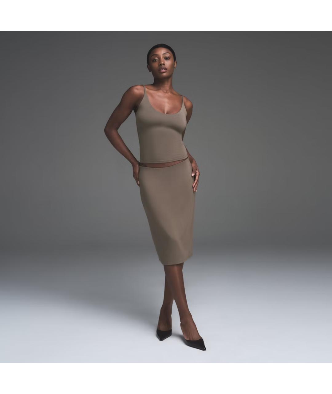 SKIMS Коричневая майка, фото 4