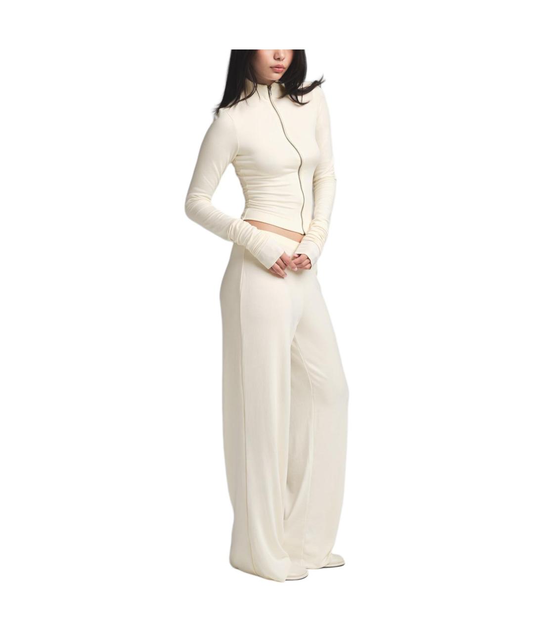 SKIMS Бежевые прямые брюки, фото 3