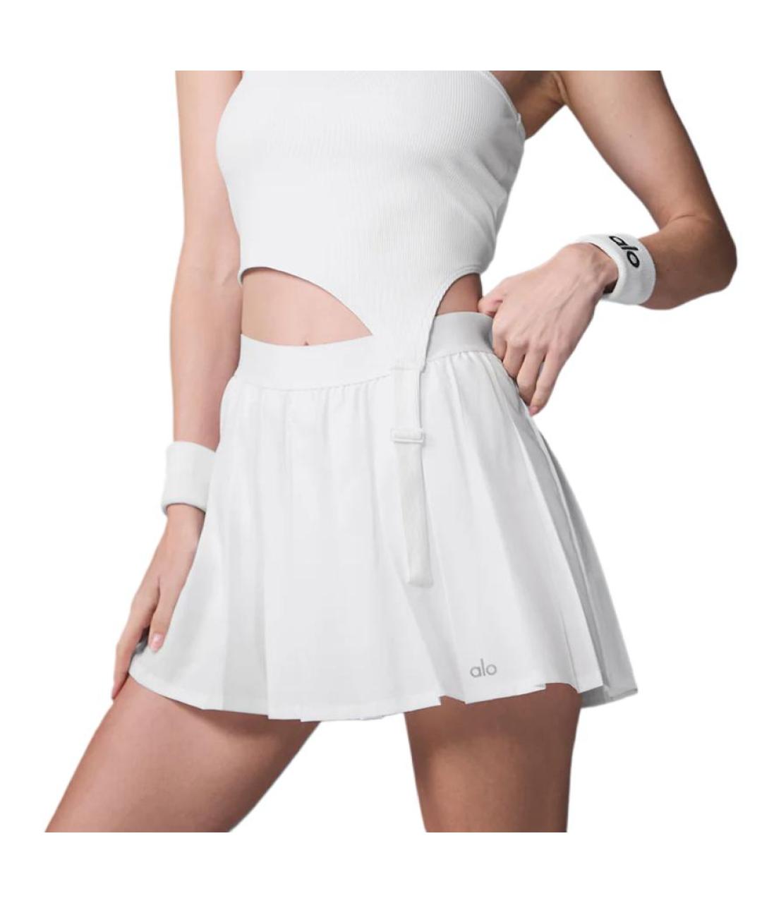 ALO YOGA Белая юбка мини, фото 2