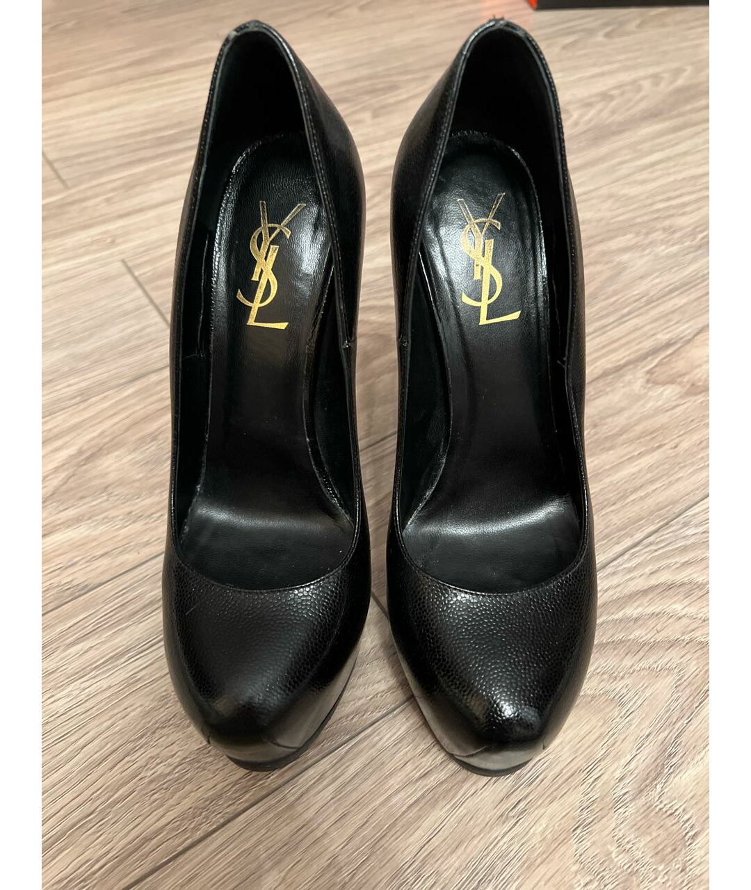 SAINT LAURENT Черные кожаные туфли, фото 2