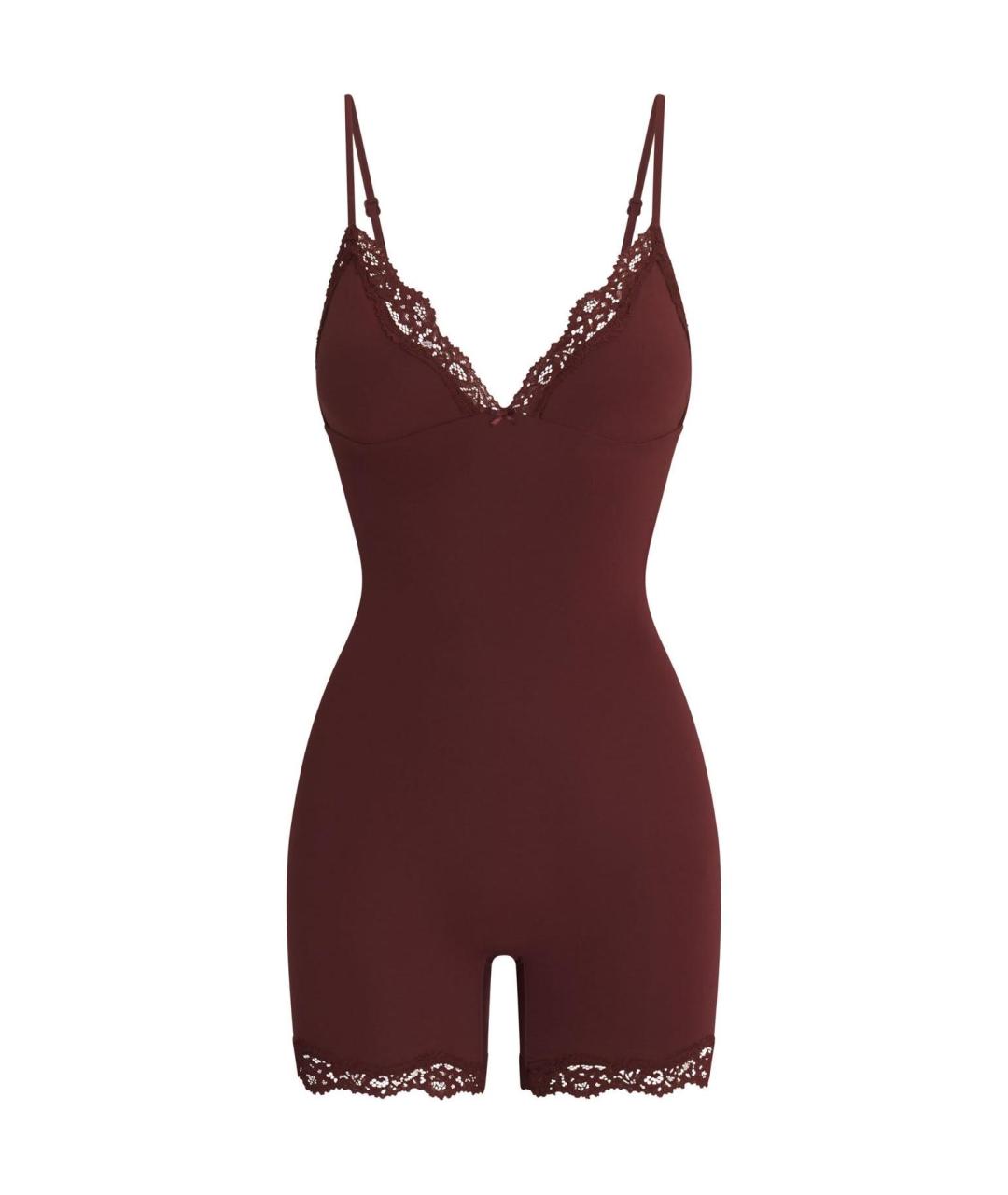 SKIMS Бордовое боди, фото 1