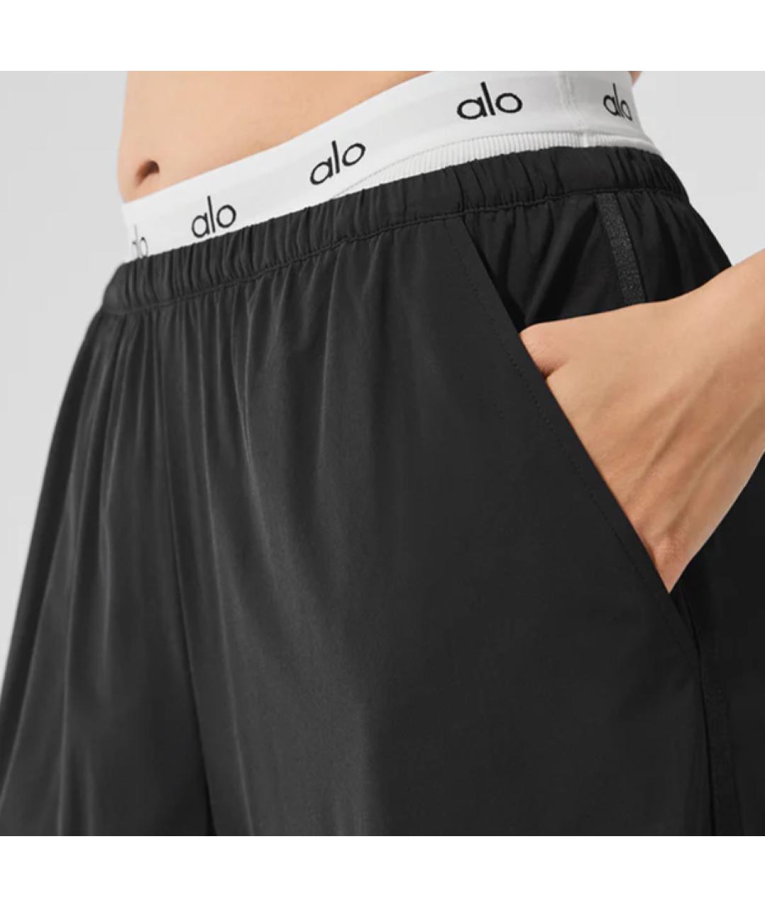 ALO YOGA Черные прямые брюки, фото 4