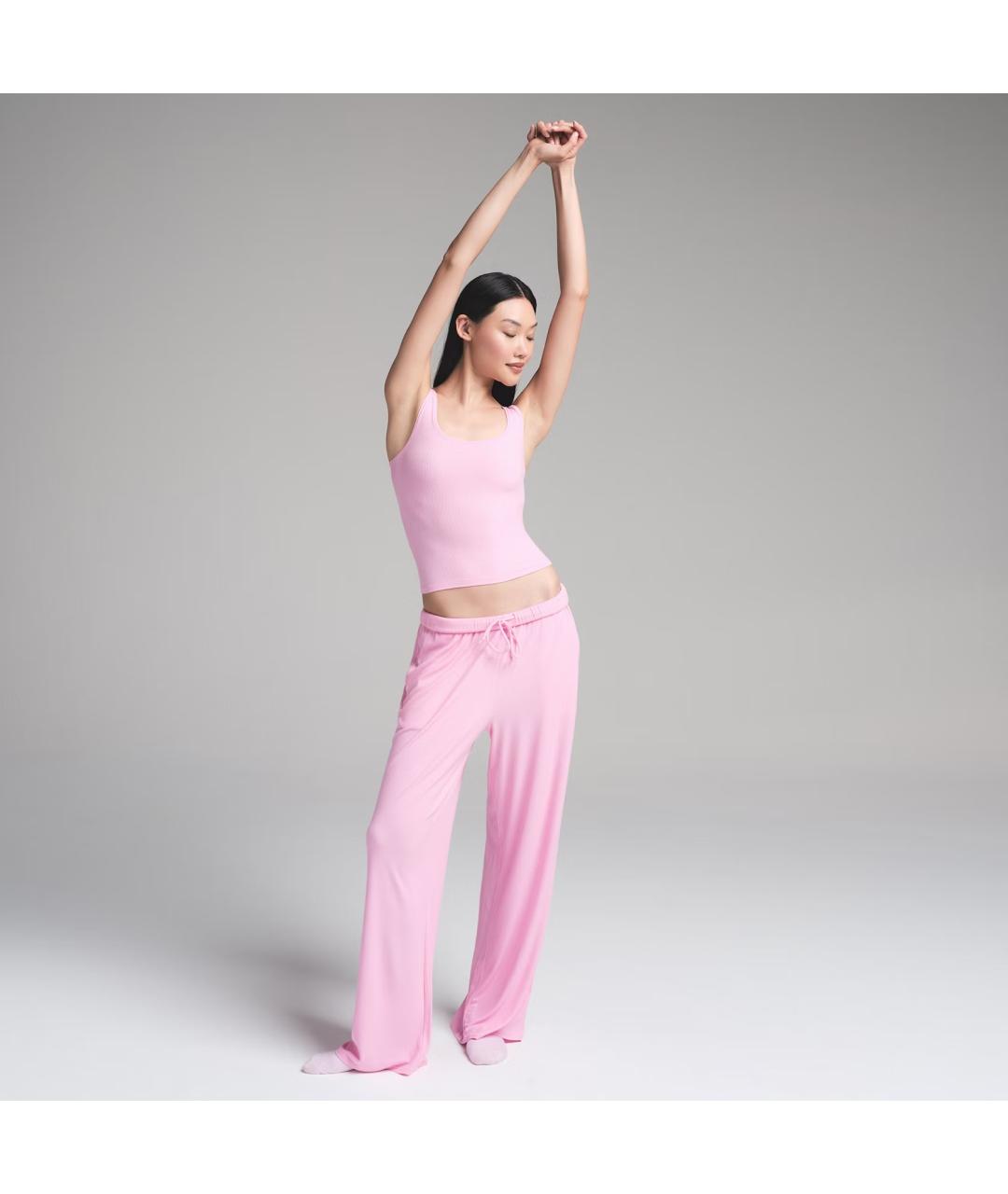 SKIMS Розовые прямые брюки, фото 3