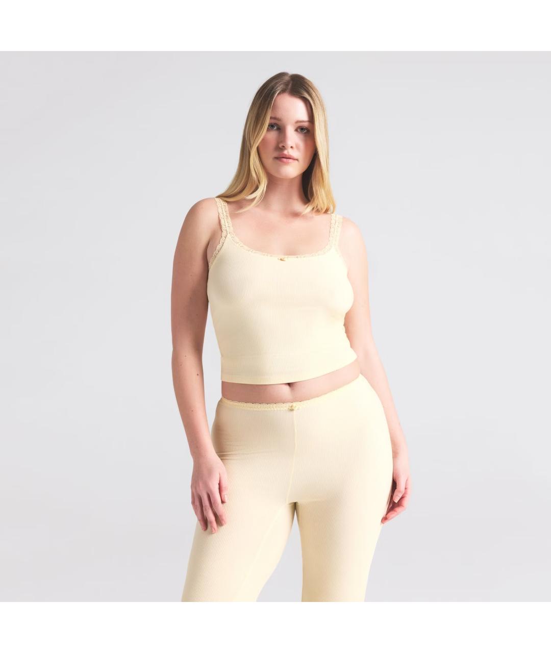 SKIMS Желтая майка, фото 3