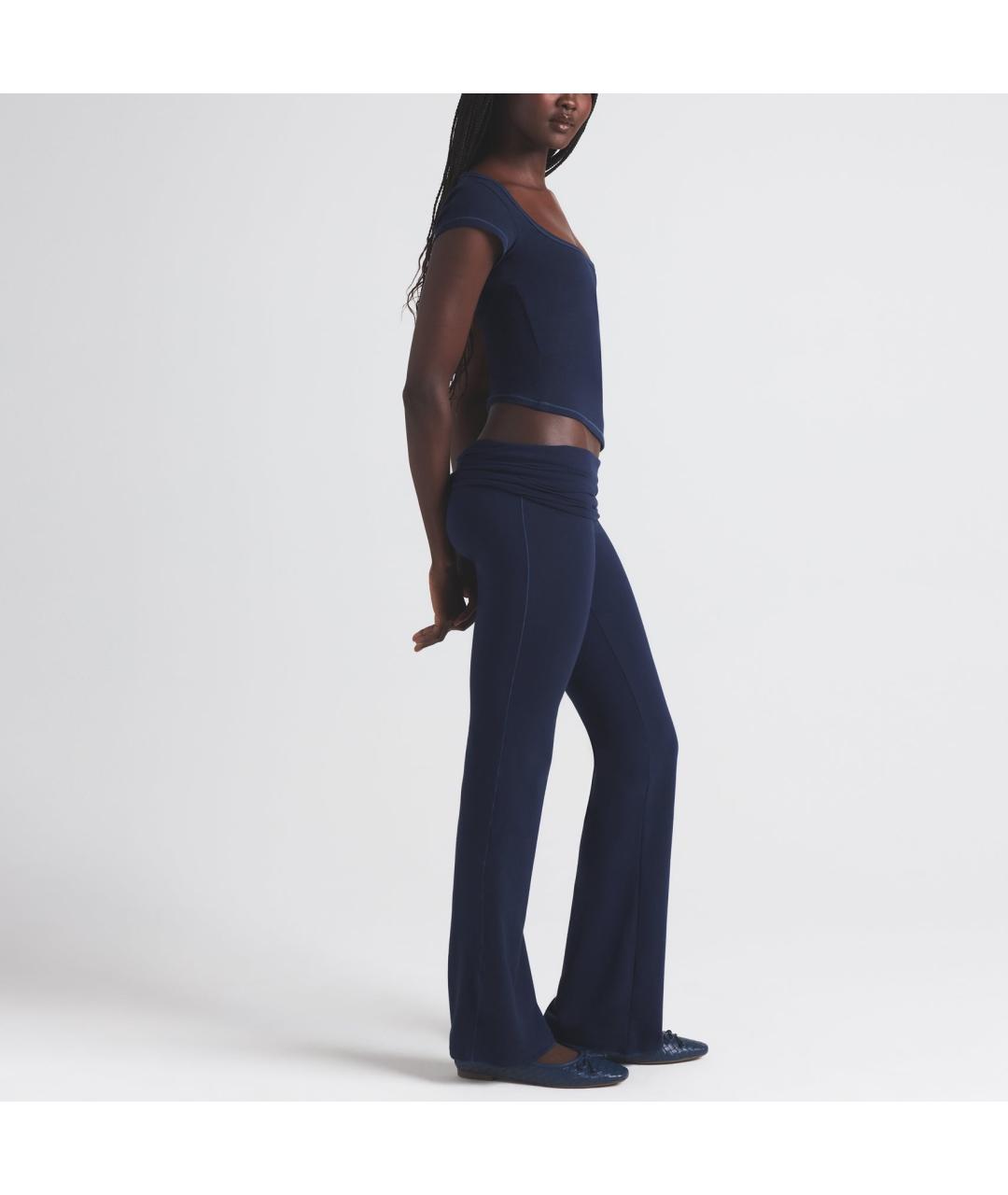 SKIMS Темно-синие прямые брюки, фото 2