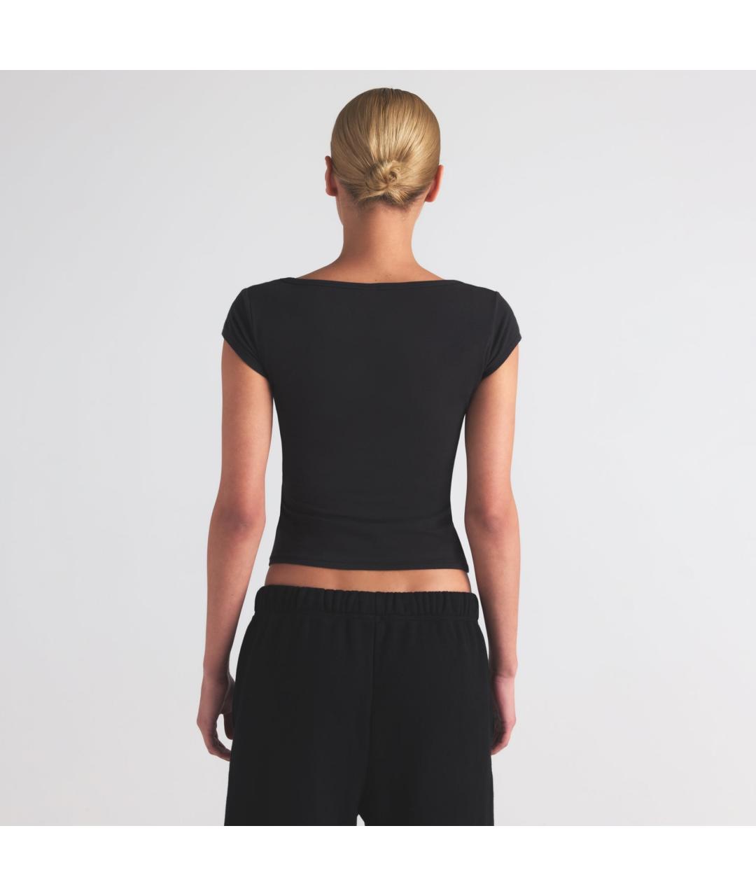 SKIMS Черная футболка, фото 3