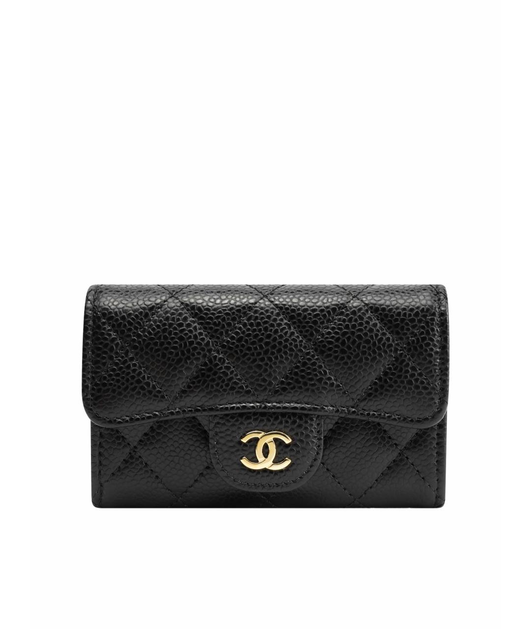 CHANEL Черный кожаный кошелек, фото 1