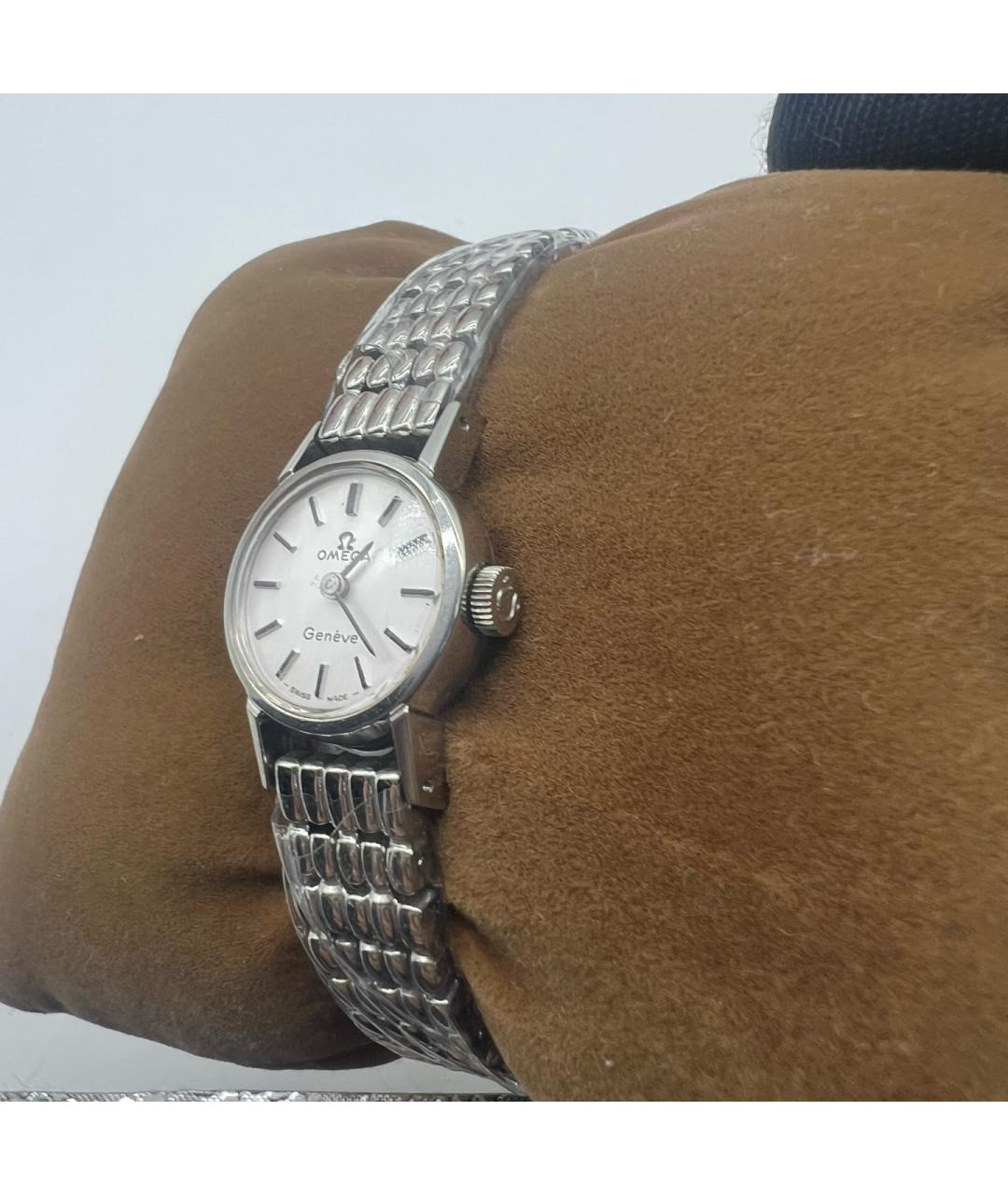 OMEGA Серебряные металлические часы, фото 4
